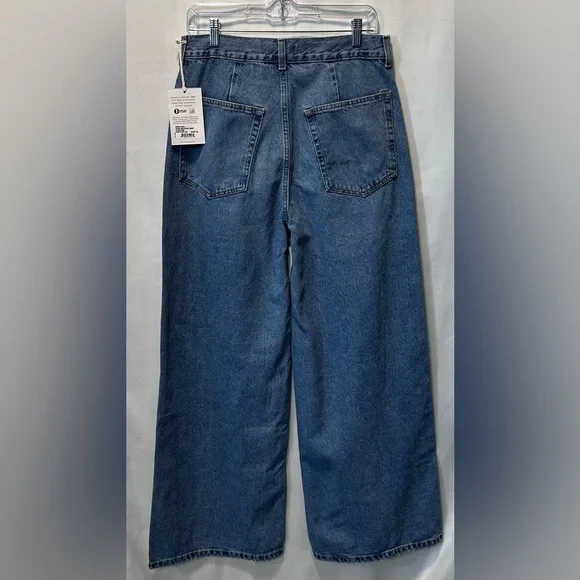 Etica Jeans Eco Friendly High Rise Ultra Baggy Extra Wide Leg Button Fly NWT 28 - Picture 5 of 7